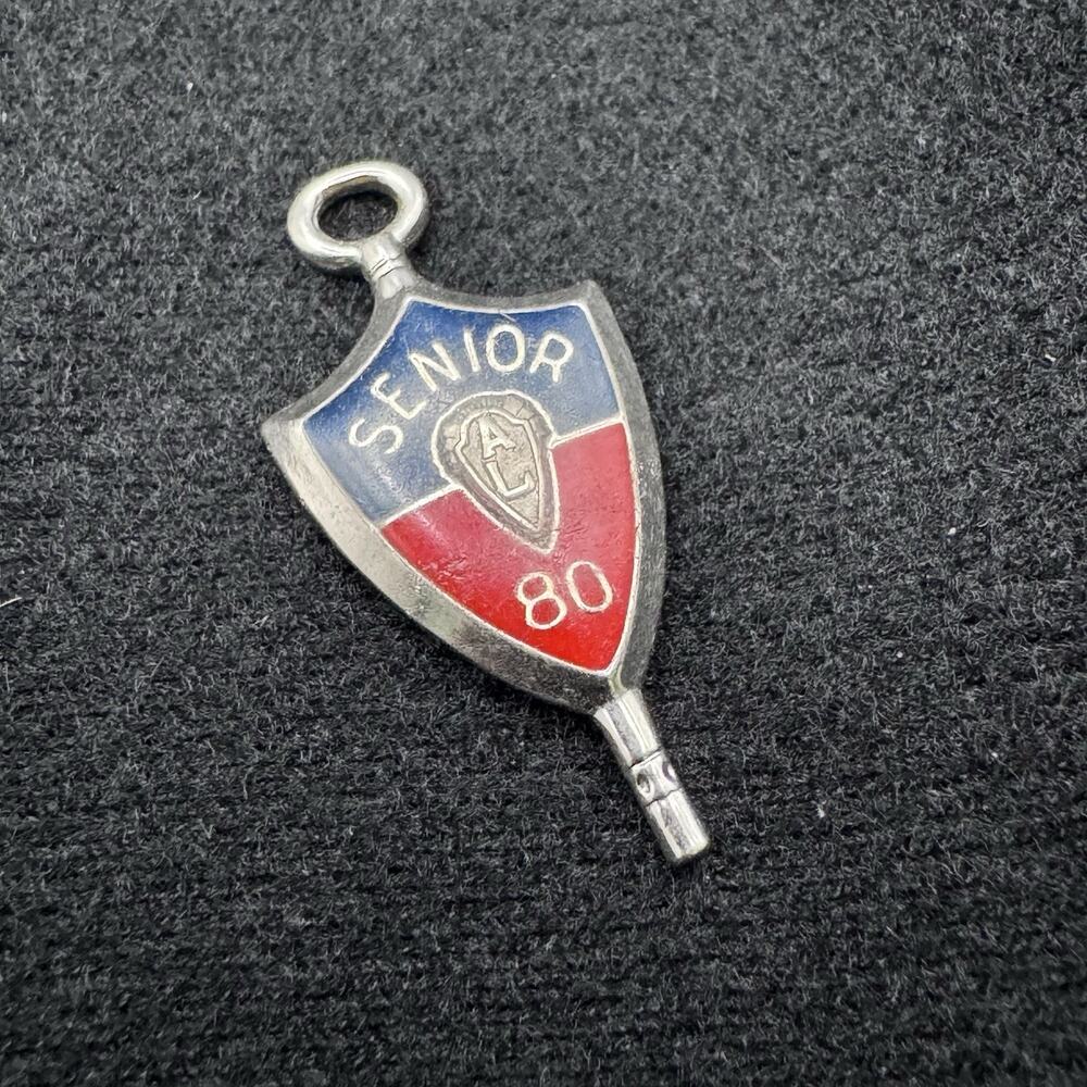 Vintage 1980 Senior Charm Necklace Pendant "AL" Logo